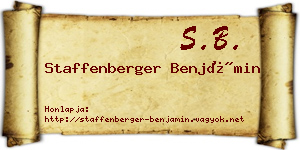 Staffenberger Benjámin névjegykártya