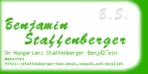 benjamin staffenberger business card